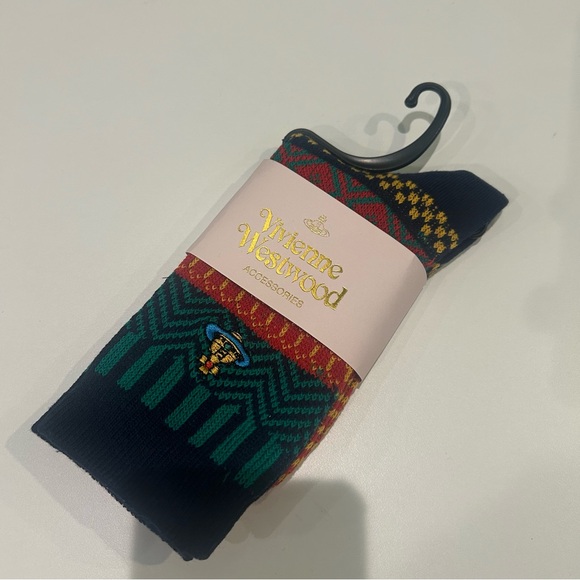 Vivienne Westwood Accessories - Vivienne Westwood Multicolor Geometric Socks